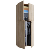 MULTISKÅP 70/182/37 cm 4-dörrar - vit/ekfärgad, Klassisk, trämaterial (70/182/37cm) - MID.YOU