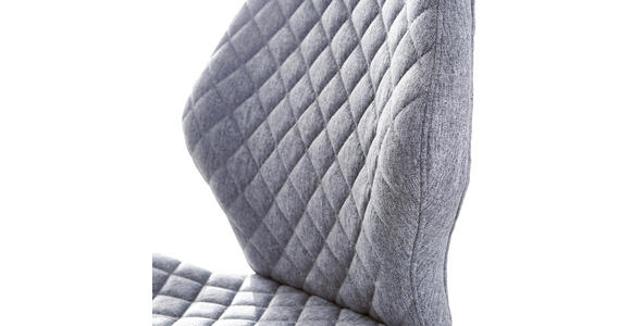 DREHSTUHL Webstoff Hellgrau  - Hellgrau/Schwarz, MODERN, Kunststoff/Textil (51/90-98/51cm) - Carryhome