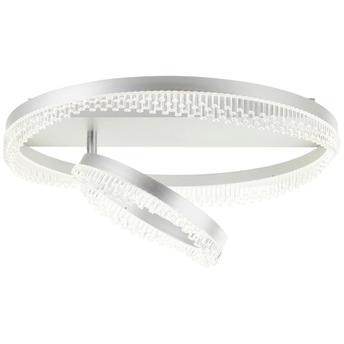 LED-TAKLAMPA Aurora 61/13 cm  - aluminiumfärg, Design, metall/plast (61/13cm)