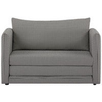 SCHLAFSOFA Jacquard Schwarz, Weiß  - Schwarz/Weiß, MODERN, Kunststoff/Textil (119/79/76cm) - MID.YOU