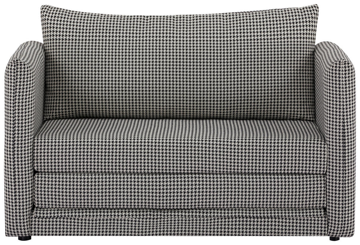 SCHLAFSOFA Jacquard Schwarz, Weiß  - Schwarz/Weiß, MODERN, Kunststoff/Textil (119/79/76cm) - MID.YOU