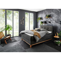 BOXBETT 120/200 cm  in Anthrazit  - Eichefarben/Anthrazit, MODERN, Holz/Textil (120/200cm) - Livetastic
