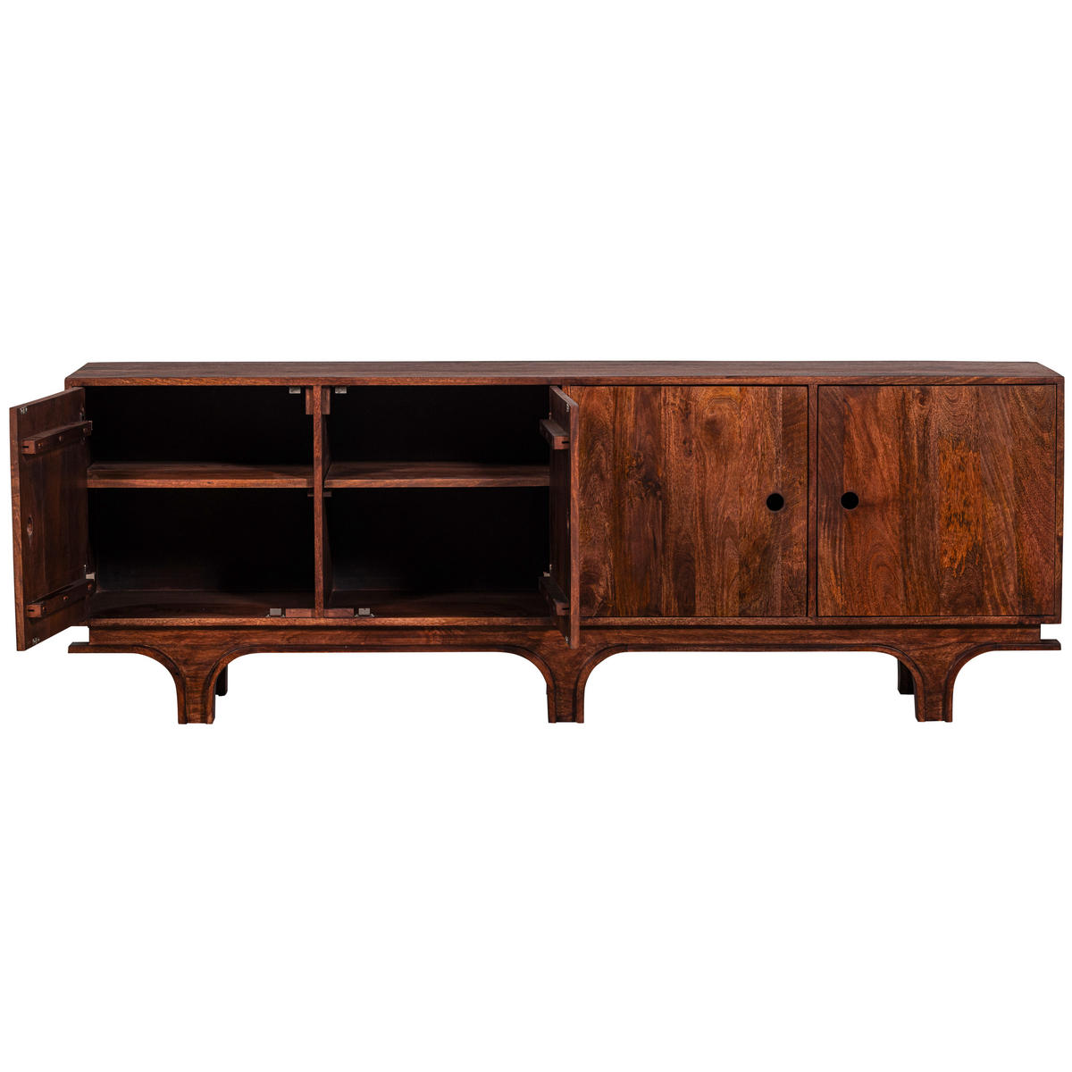 SIDEBOARD Staes  in 200/70/45 cm  - Walnussfarben, Design, Holz (200/70/45cm) - Livetastic