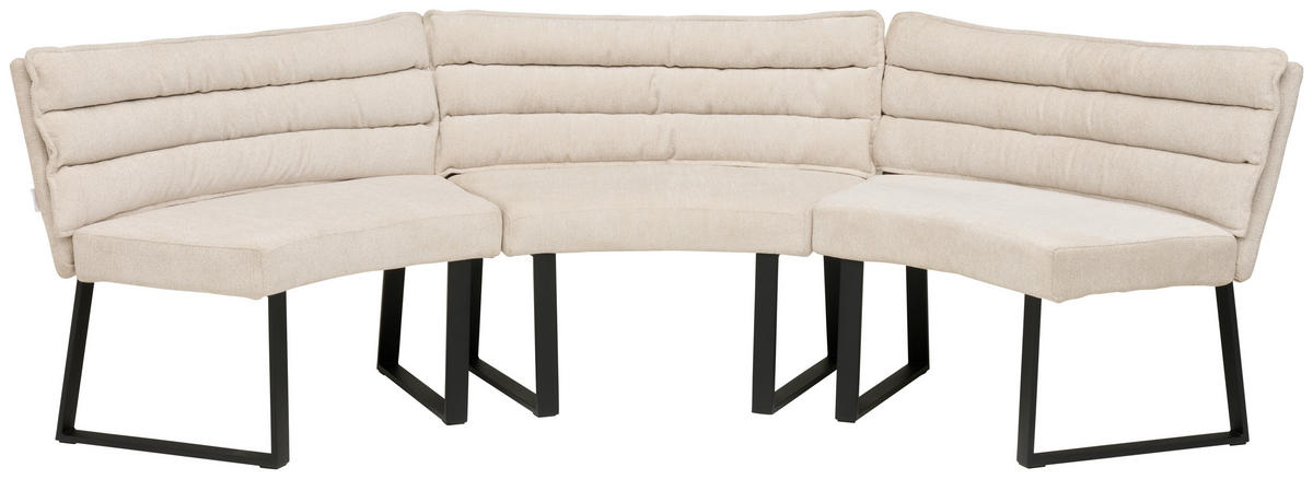 KLUPA  bež  metal, tekstil      - bež/crna, Moderno, metal/tekstil (108/82/60cm) - Livetastic