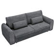 SCHLAFSOFA in Cord, Feincord Dunkelgrau  - Dunkelgrau/Schwarz, KONVENTIONELL, Kunststoff/Textil (240/83/116cm) - Carryhome