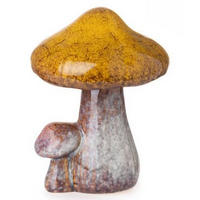 DEKOPILZ - Hellrosa/Gelb, LIFESTYLE, Keramik (9,5/9,5/13cm)