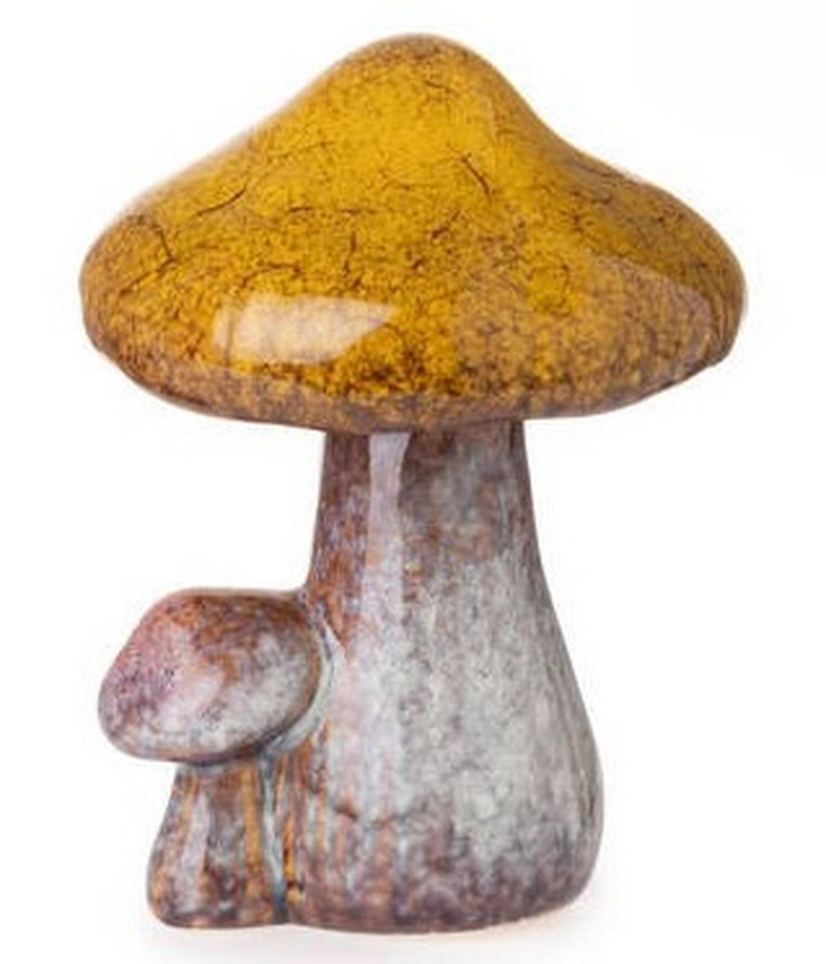 DEKOPILZ - Hellrosa/Gelb, LIFESTYLE, Keramik (9,5/9,5/13cm)