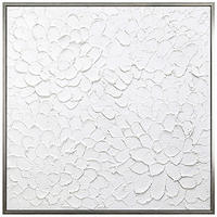 ÖLGEMÄLDE Abstraktes 85/85 cm  - Silberfarben/Weiß, Trend, Holzwerkstoff/Kunststoff (85/85cm) - Monee