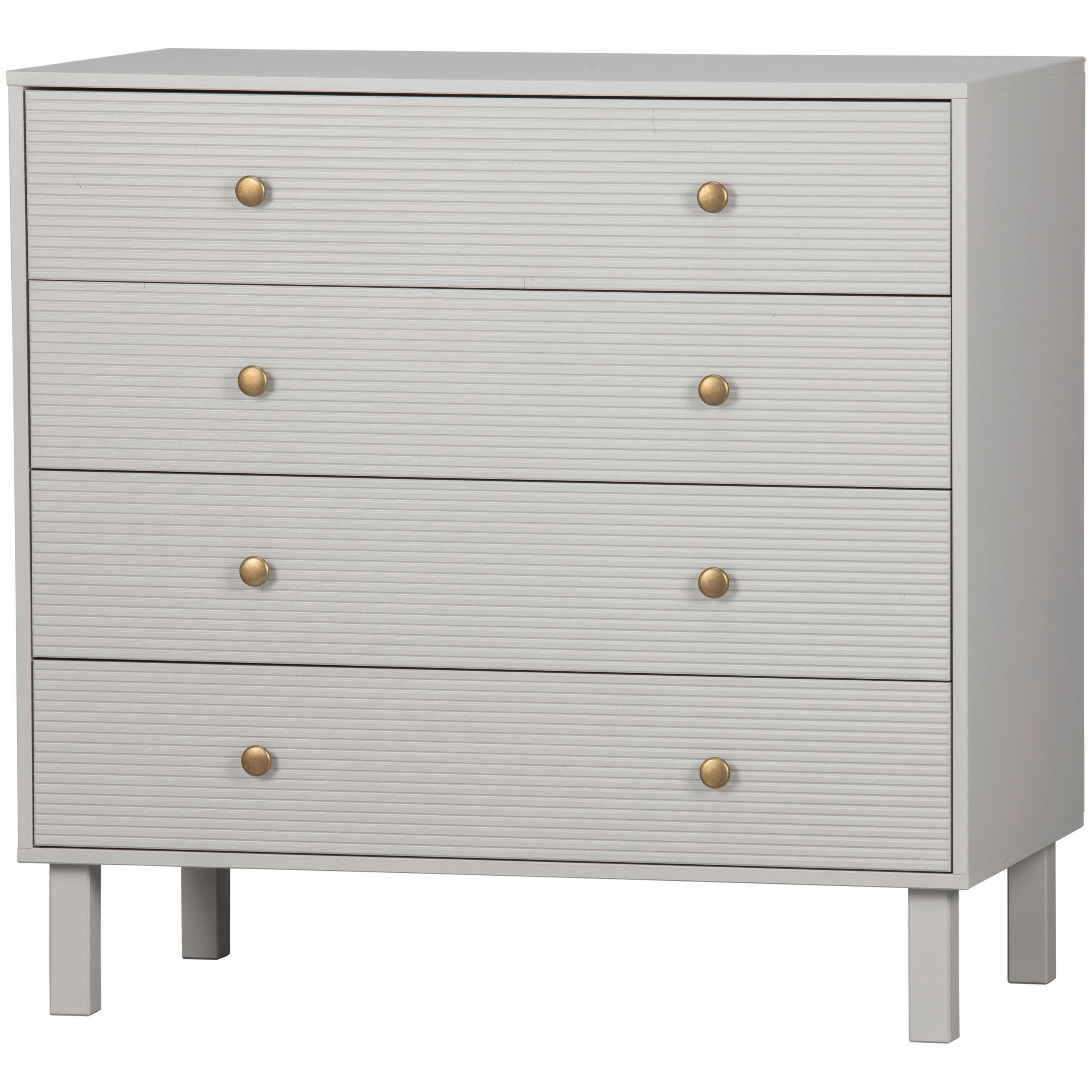 KOMMODE Madu  in 94/91/52 cm  - Goldfarben/Hellgrau, Design, Holz/Metall (94/91/52cm) - Livetastic