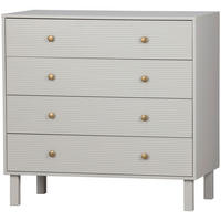 KOMMODE Madu  in 94/91/52 cm  - Goldfarben/Hellgrau, Design, Holz/Metall (94/91/52cm) - Livetastic