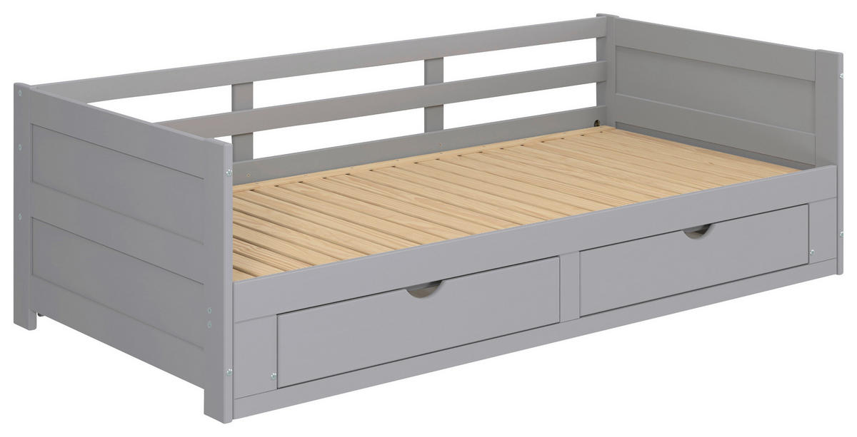 AUSZIEHBETT 200/100 cm Grau  - Naturfarben/Grau, Modern, Holz/Holzwerkstoff (200/100cm) - MID.YOU