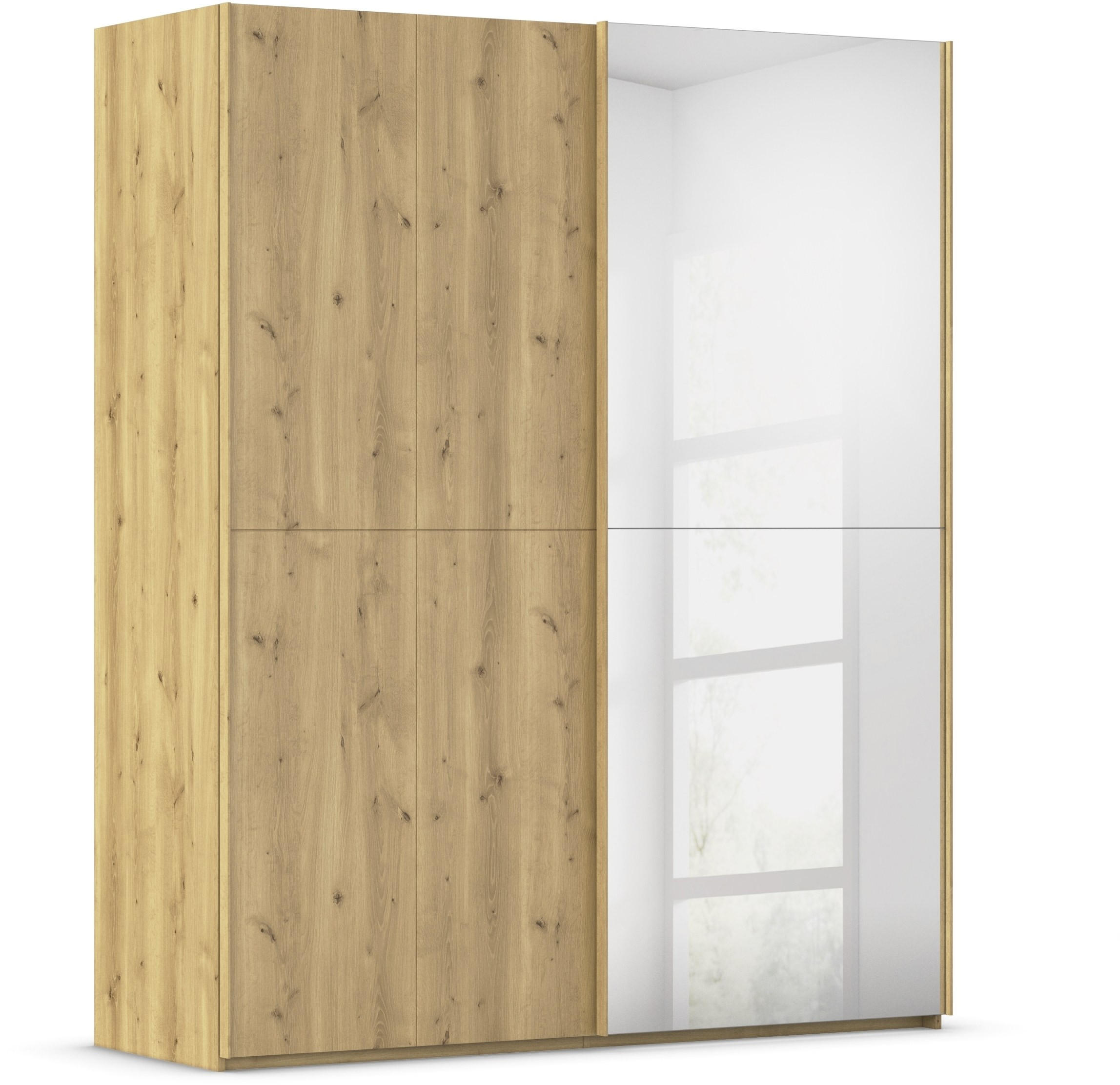 SCHWEBETÜRENSCHRANK 180/223/68 cm 2-türig Eichefarben  - Eichefarben, Design, Holz/Holzwerkstoff (180/223/68cm) - Novel