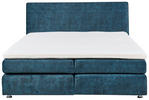 BOXSPRINGBETT 180/200 cm  in Dunkelblau  - Chromfarben/Dunkelblau, KONVENTIONELL (180/200cm) - Carryhome