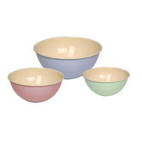 SCHÜSSELSET Bunt/Pastell 3-teilig  - Pastellblau/Rosa, Basics, Metall (43,50/32,5/29,5cm) - Riess