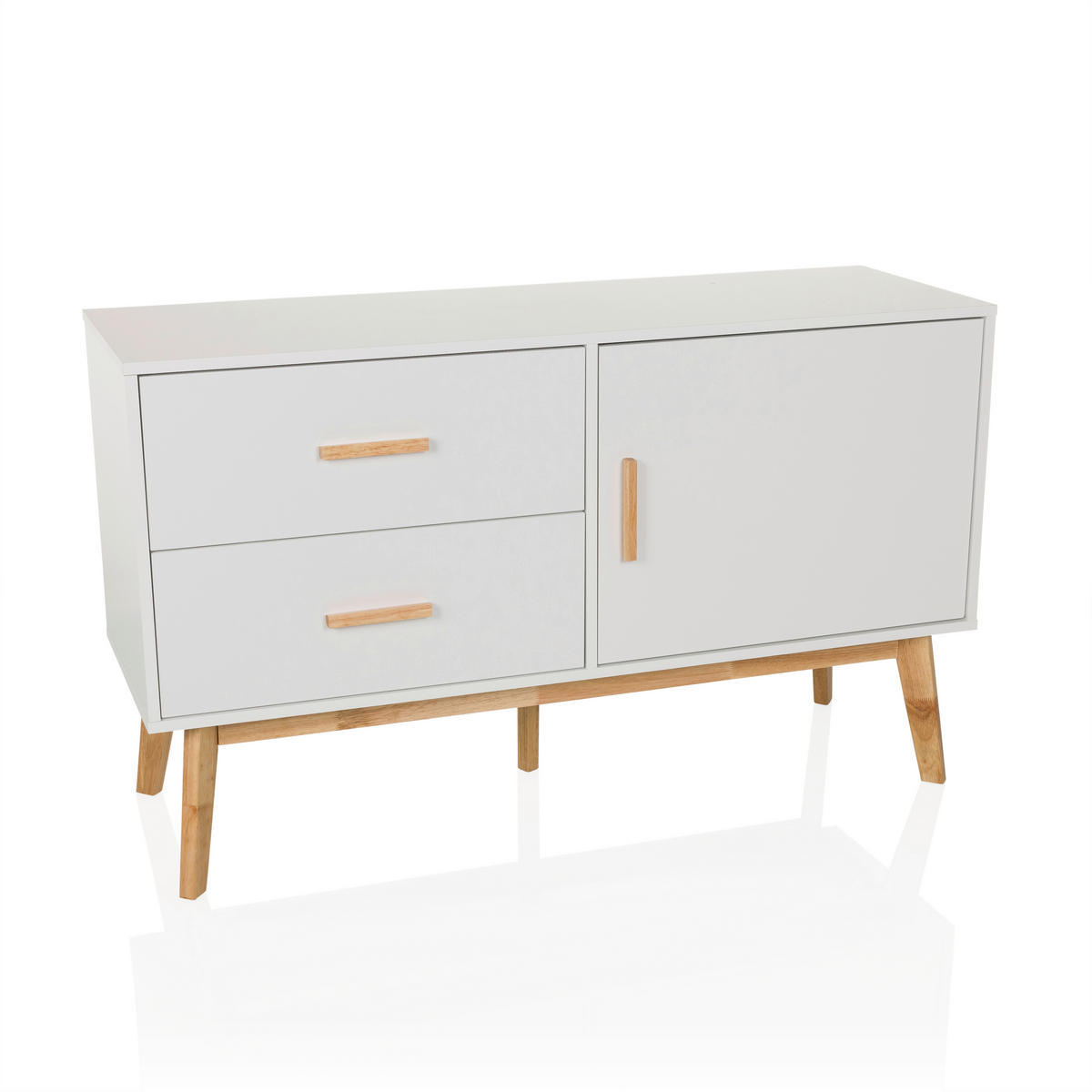 SIDEBOARD  in 120/72/40 cm  - Hellbraun/Weiß, MODERN, Holzwerkstoff (120/72/40cm) - MID.YOU