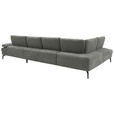 WOHNLANDSCHAFT in Webstoff Hellgrau  - Hellgrau/Schwarz, Design, Textil/Metall (208/354/157cm) - Dieter Knoll