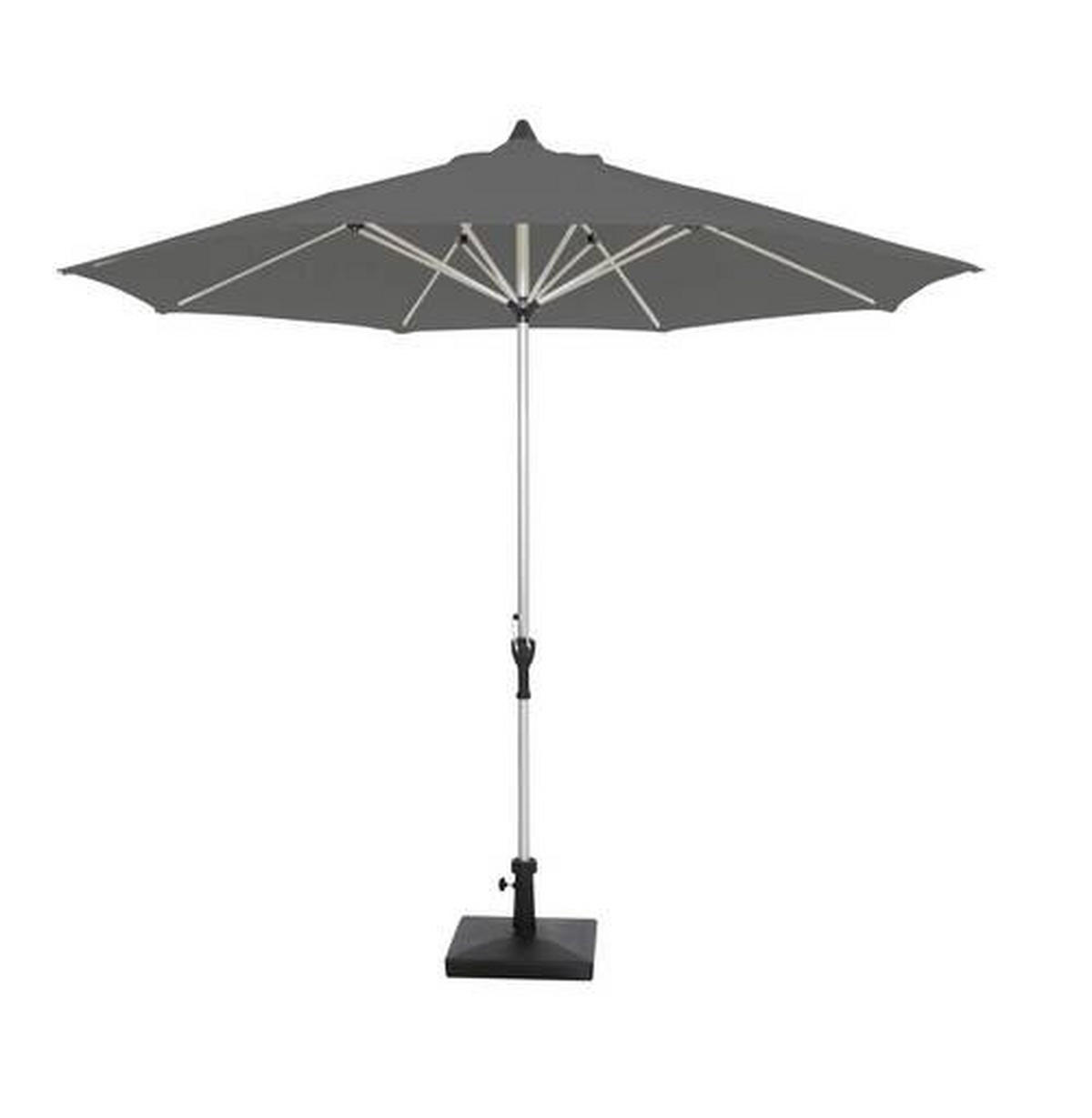 SONNENSCHIRM 270 cm   - Platinfarben/Anthrazit, Basics, Textil/Metall (270cm) - Gardenson