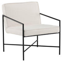 SESSEL in Teddystoff Schwarz, Weiß  - Schwarz/Weiß, Design, Textil/Metall (66/78/65cm) - Livetastic
