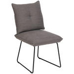 STUHL  in Stahl Struktur Metall, Textil  - Schwarz/Grau, Design, Textil/Metall (51/90/70cm) - Dieter Knoll