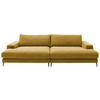 BIGSOFA  in Cord Goldfarben  - Goldfarben/Schwarz, Design, Textil/Metall (296/83/177cm) - Dieter Knoll