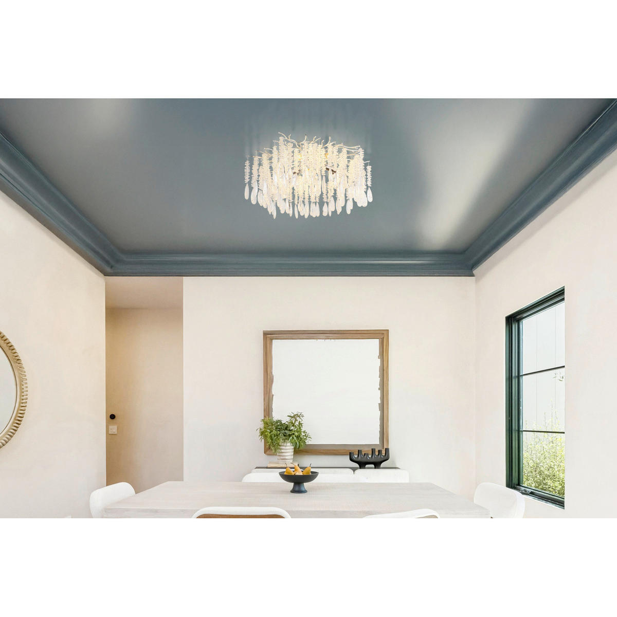 DECKENLEUCHTE  60/45 cm    - Klar/Silberfarben, KONVENTIONELL, Glas/Metall (60/45cm) - Globo