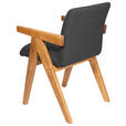 ARMLEHNSTUHL in Holz, Textil Anthrazit  - Eichefarben/Anthrazit, KONVENTIONELL, Holz/Textil (53,5/83/62cm) - Linea Natura