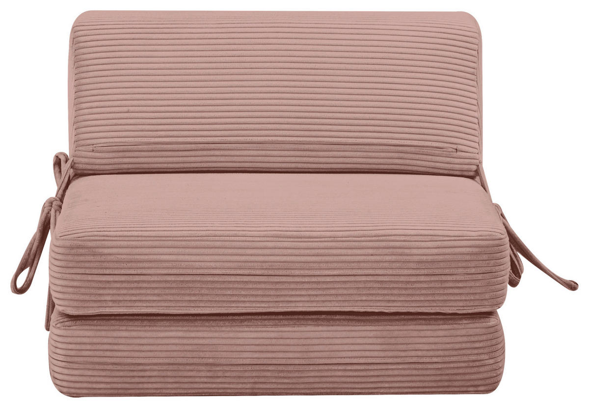 SCHLAFSESSEL Cord Altrosa    - Altrosa, Design, Textil/Metall (65/57/81cm) - Livetastic