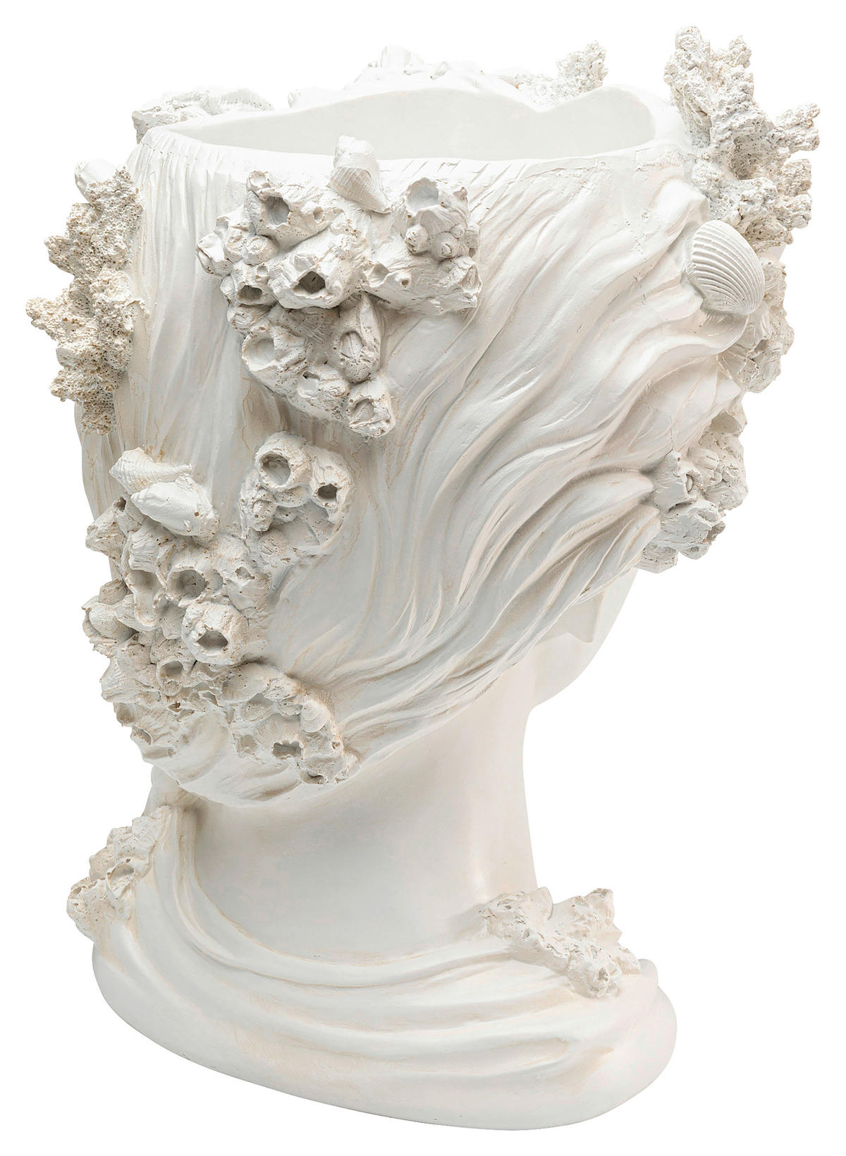 VASE  - Weiß, Design, Kunststoff (27/36,5/25cm) - Kare-Design