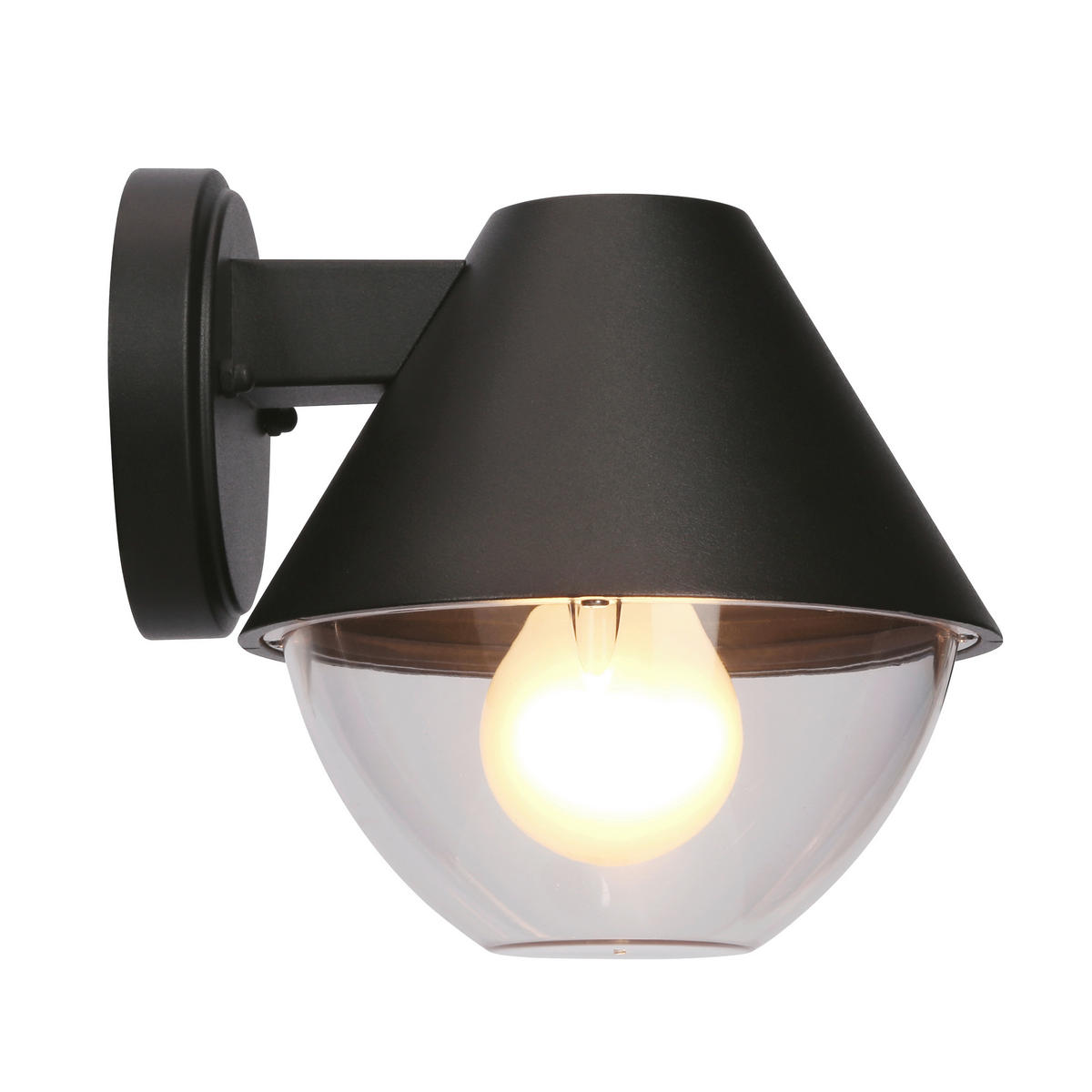 LED-AUßENLEUCHTE 18/20.5/18 cm   - Schwarz, Design, Metall (18/20.5/18cm)