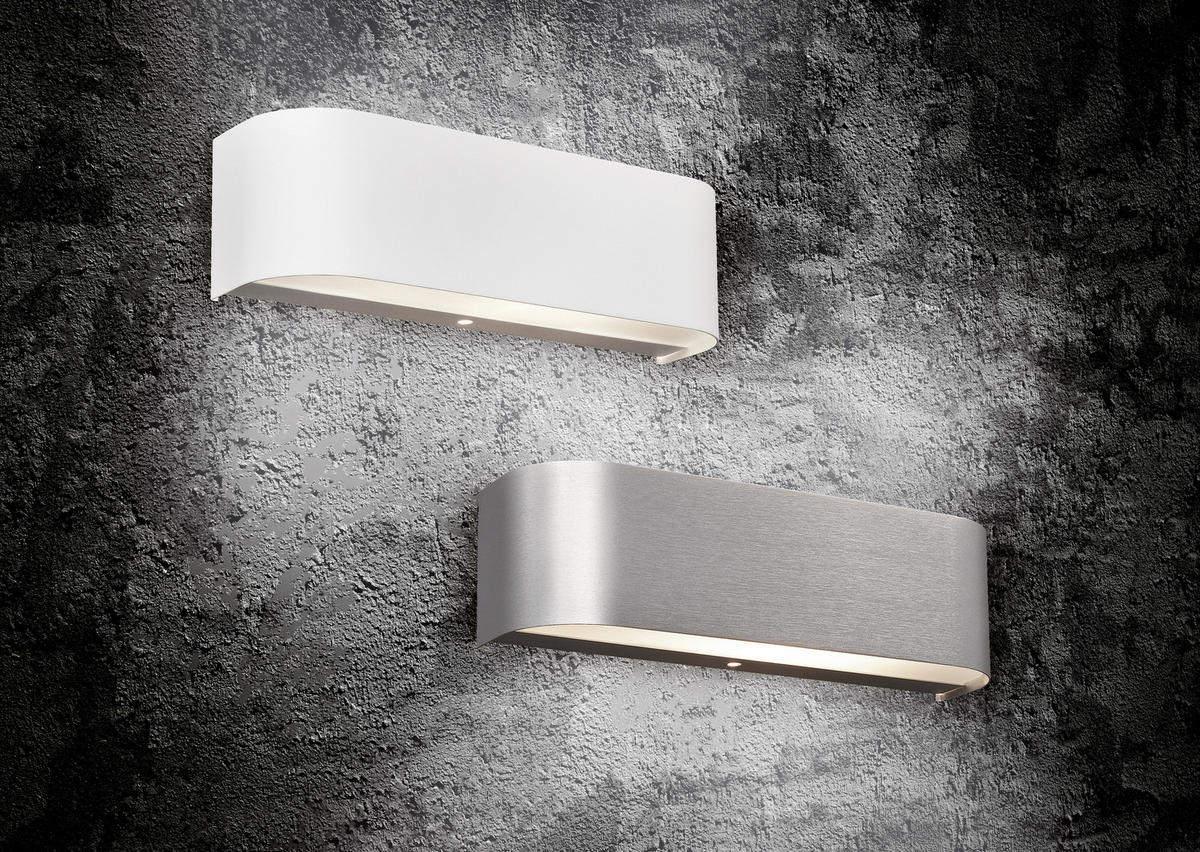 LED-WANDLEUCHTE Adriano   - Alufarben/Weiß, KONVENTIONELL, Glas/Metall (6/30/8cm) - Trio Leuchten