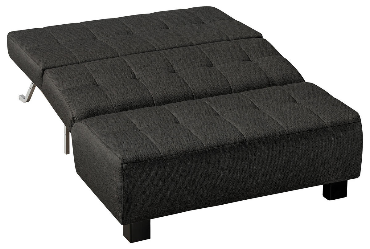 SCHLAFSOFA Anthrazit  - Anthrazit/Schwarz, Design, Textil/Metall (125/92/102cm) - Novel