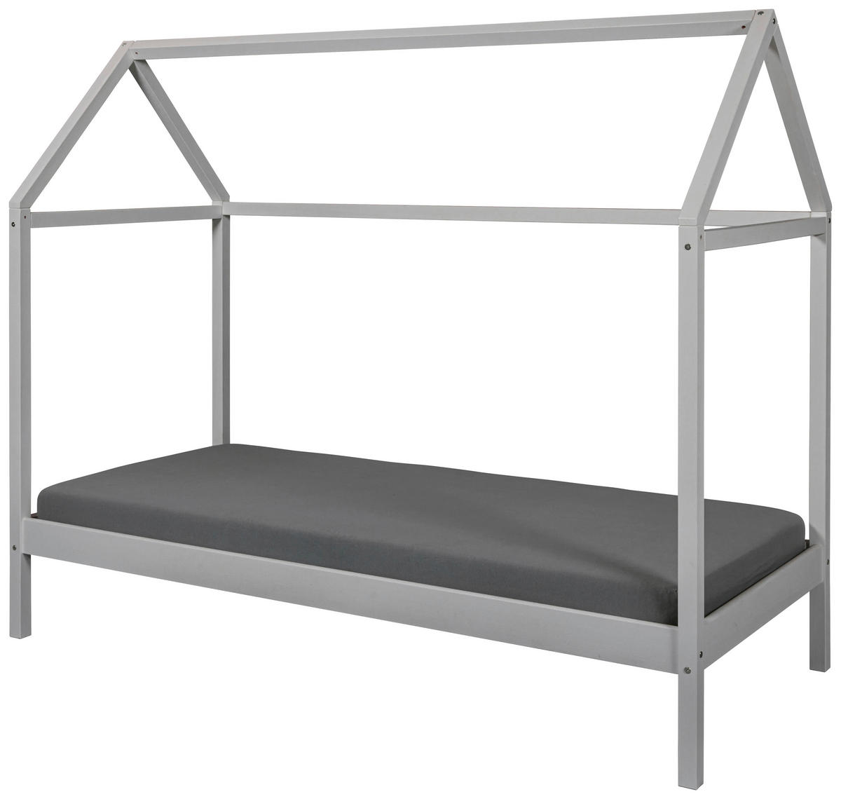HAUSBETT 90/200 cm Hellgrau  - Hellgrau, Modern, Holz (90/200cm) - MID.YOU