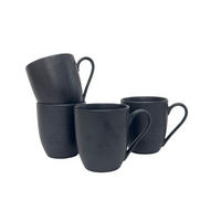 KAFFEEBECHERSET Mika black 4-teilig  - Schwarz, Trend, Keramik - Novel