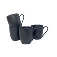 KAFFEEBECHERSET Mika black 4-teilig  - Schwarz, Trend, Keramik - Novel