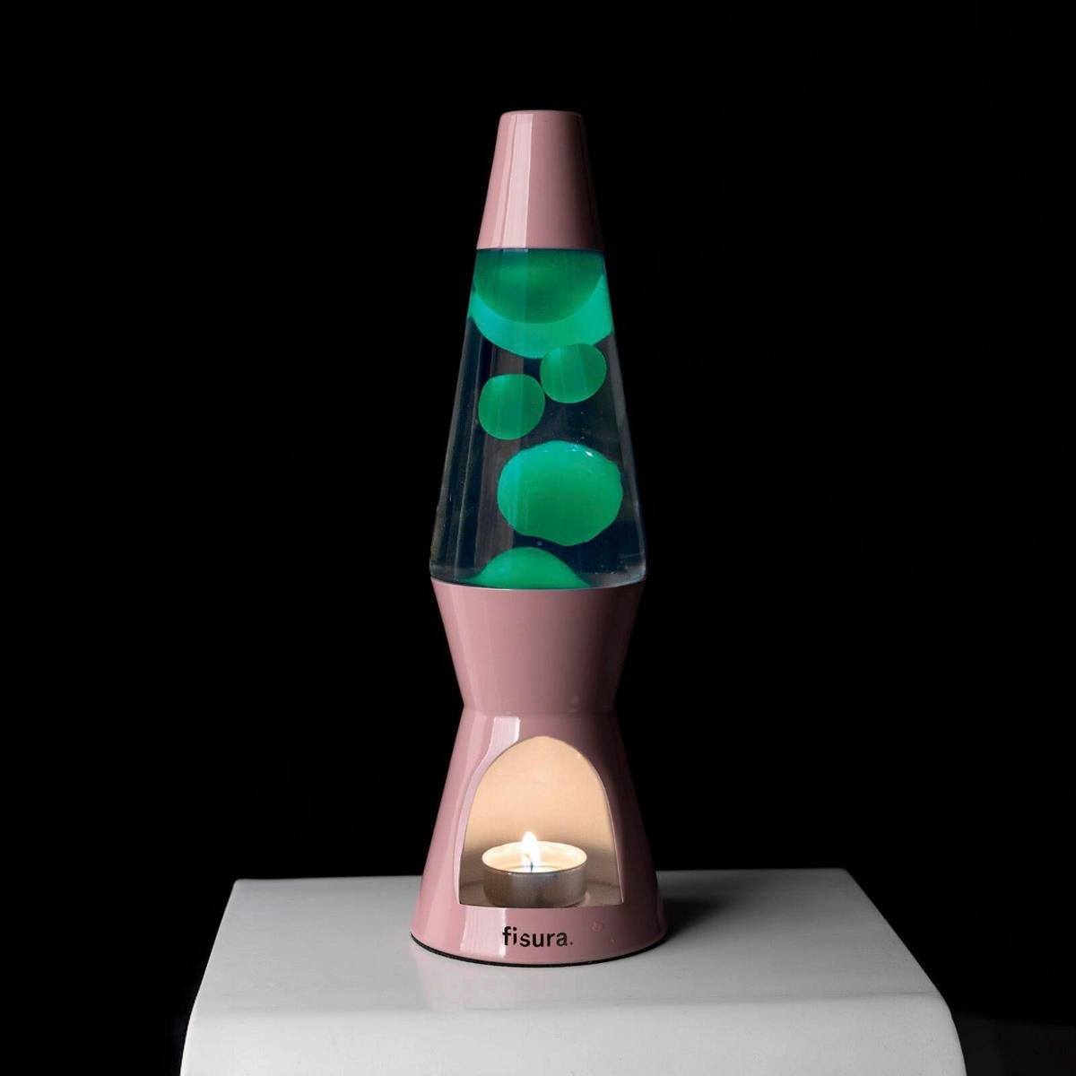 LAVALEUCHTE - Pink/Grün, Basics, Metall (9/9/29cm)