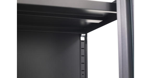 VITRINE in Schwarz - Schwarz, Design, Glas/Metall (80/180/35cm) - Xora