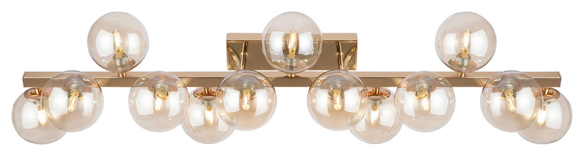 WANDLEUCHTE 95/22/22 cm   - Goldfarben, Trend, Glas/Metall (95/22/22cm) - MAYTONI