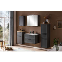 SPIEGELSCHRANK 80/64/20 cm  - Schwarz/Graphitfarben, KONVENTIONELL, Glas/Holzwerkstoff (80/64/20cm) - Xora