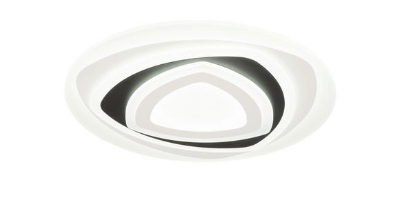 LED-DECKENLEUCHTE 50/5,5 cm   - Schwarz/Weiß, Design, Kunststoff/Metall (50/5,5cm) - Novel