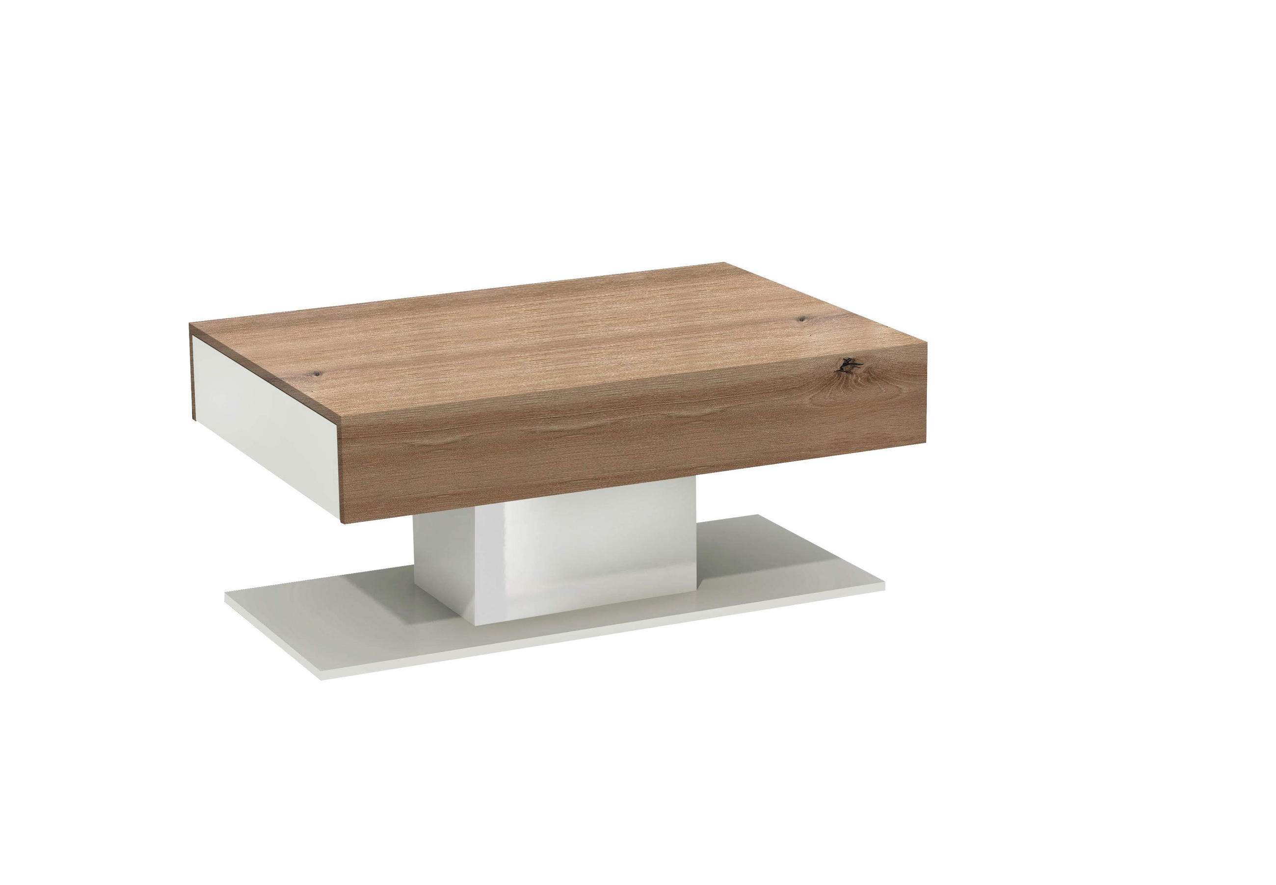 KLUB STOČIĆ 100/45/70 cm hrast artisan - bela visoki sjaj/hrast artisan, Moderno, pločasti materijal (100/45/70cm) - Hom`in