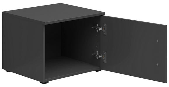 AUFSATZSCHRANK 45/35/40 cm  - Schwarz/Graphitfarben, MODERN, Holzwerkstoff/Kunststoff (45/35/40cm) - Carryhome