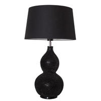 STOLNÍ LAMPA, E27, 33/56,5 cm  - černá, Design, textil/plast (33/56,5cm) - By Rydéns