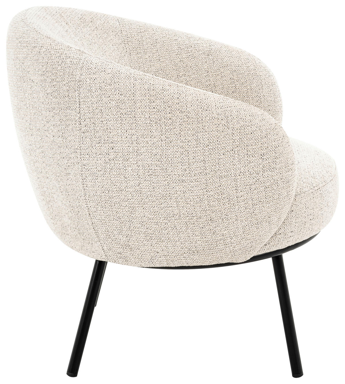 DESIGNFÅTÖLJ i metall, textil svart, ljusgrå  - ljusgrå/svart, Design, metall/textil (78/79/74cm) - Lomoco