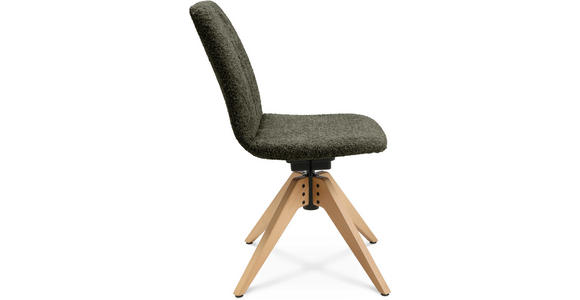 STUHL - Dunkelgrün/Eichefarben, Design, Holz/Textil (46/82,5-85,25/55cm) - Johann Jakob