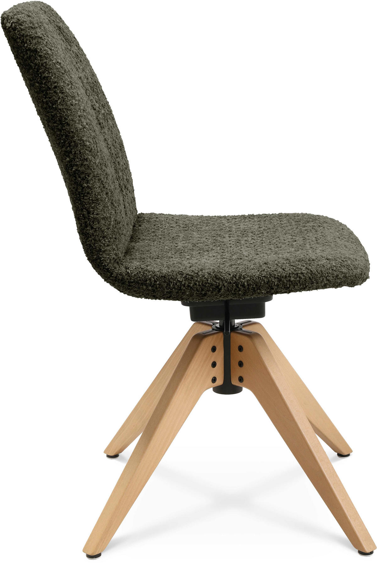 STUHL  in Webstoff  - Dunkelgrün/Eichefarben, Design, Holz/Textil (46/82,5-85,25/55cm) - Johann Jakob