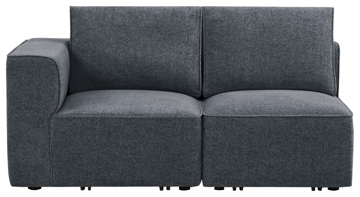 SOFA drvo, plastika, tekstil  tamno siva    - tamno siva/crna, Design, drvo/tekstil (230,5/65/90cm) - Livetastic