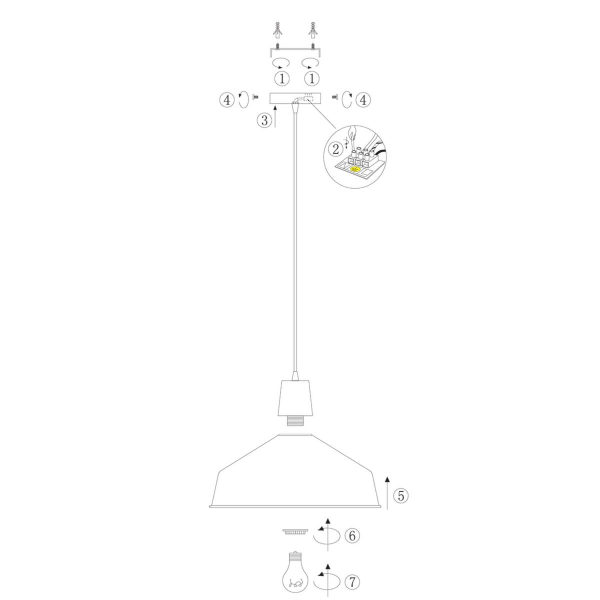PENDELLEUCHTE  40/35/40 cm   - Schwarz, Trend, Metall (40/35/40cm)
