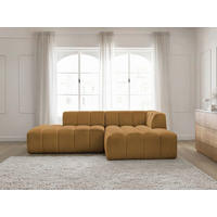 ECKSOFA  ANNECY Gelb Bouclé  - Gelb/Schwarz, MODERN, Kunststoff/Textil (262/170cm)