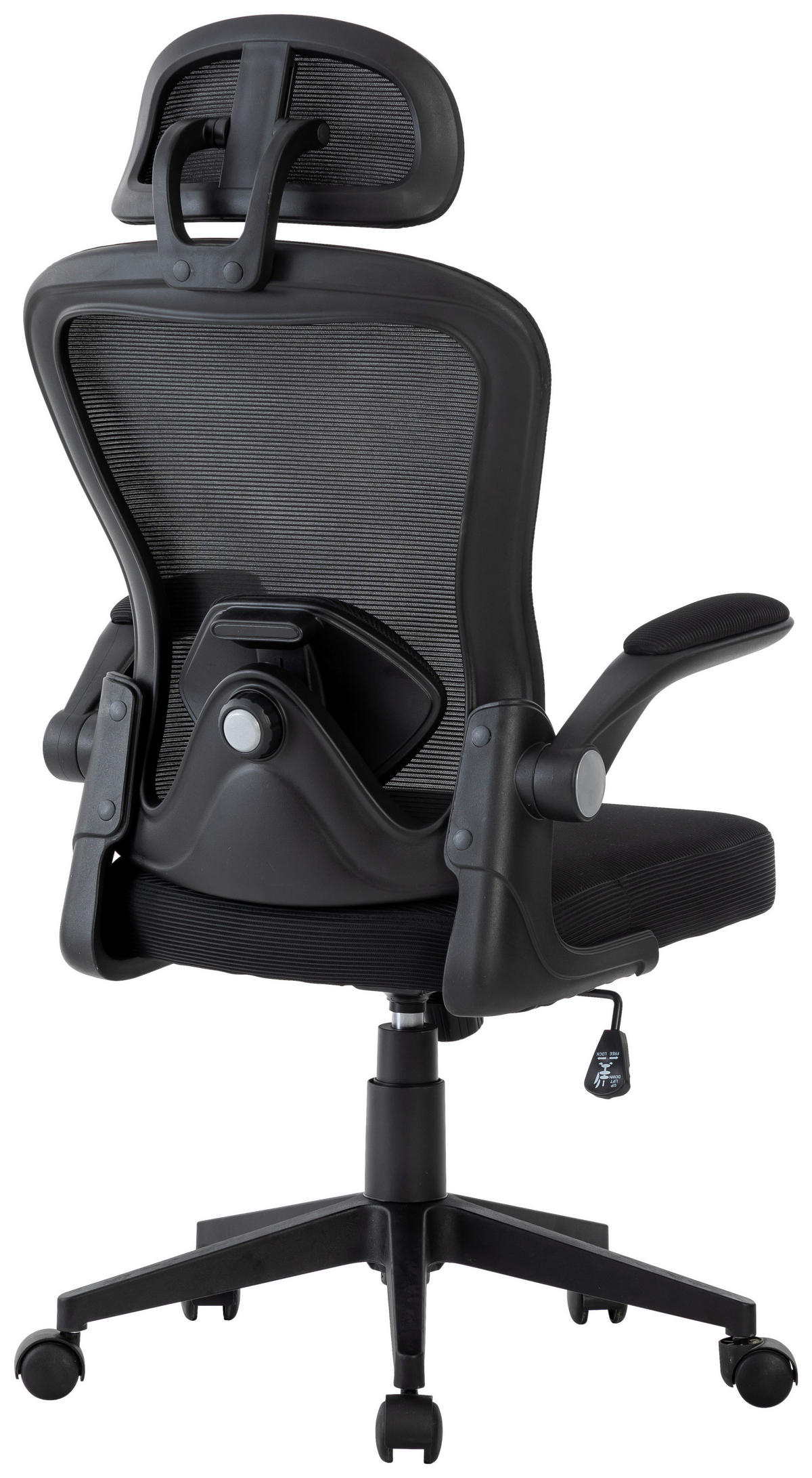 DREHSTUHL Netzbespannung Schwarz  - Schwarz, Design, Kunststoff/Textil (59/118-128/64cm) - Carryhome