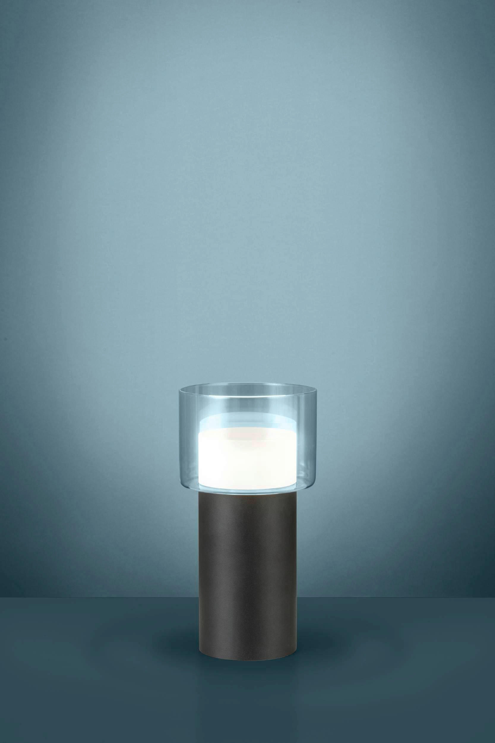 LED-TISCHLEUCHTE Molineros 14/27 cm   - Schwarz/Weiß, Design, Glas/Kunststoff (14/27cm) - Eglo